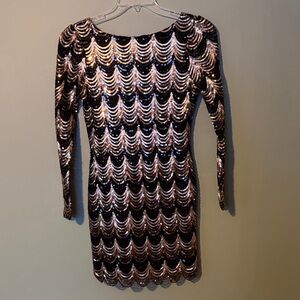 Charlotte Russe Scalloped Sequin BodyCon Dress